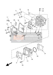 5RU113510000, Guarnizione Base         YP400, Yamaha, 1